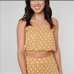 Billabong Yellow Polka-Dot Top